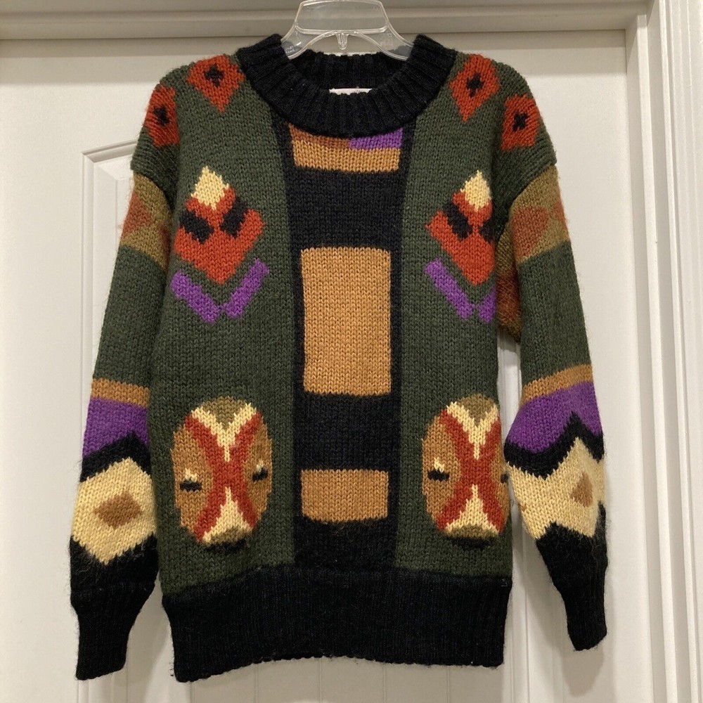 Vtg 80s 90s Giorgio Sappini Italy 52% Wool SZ L